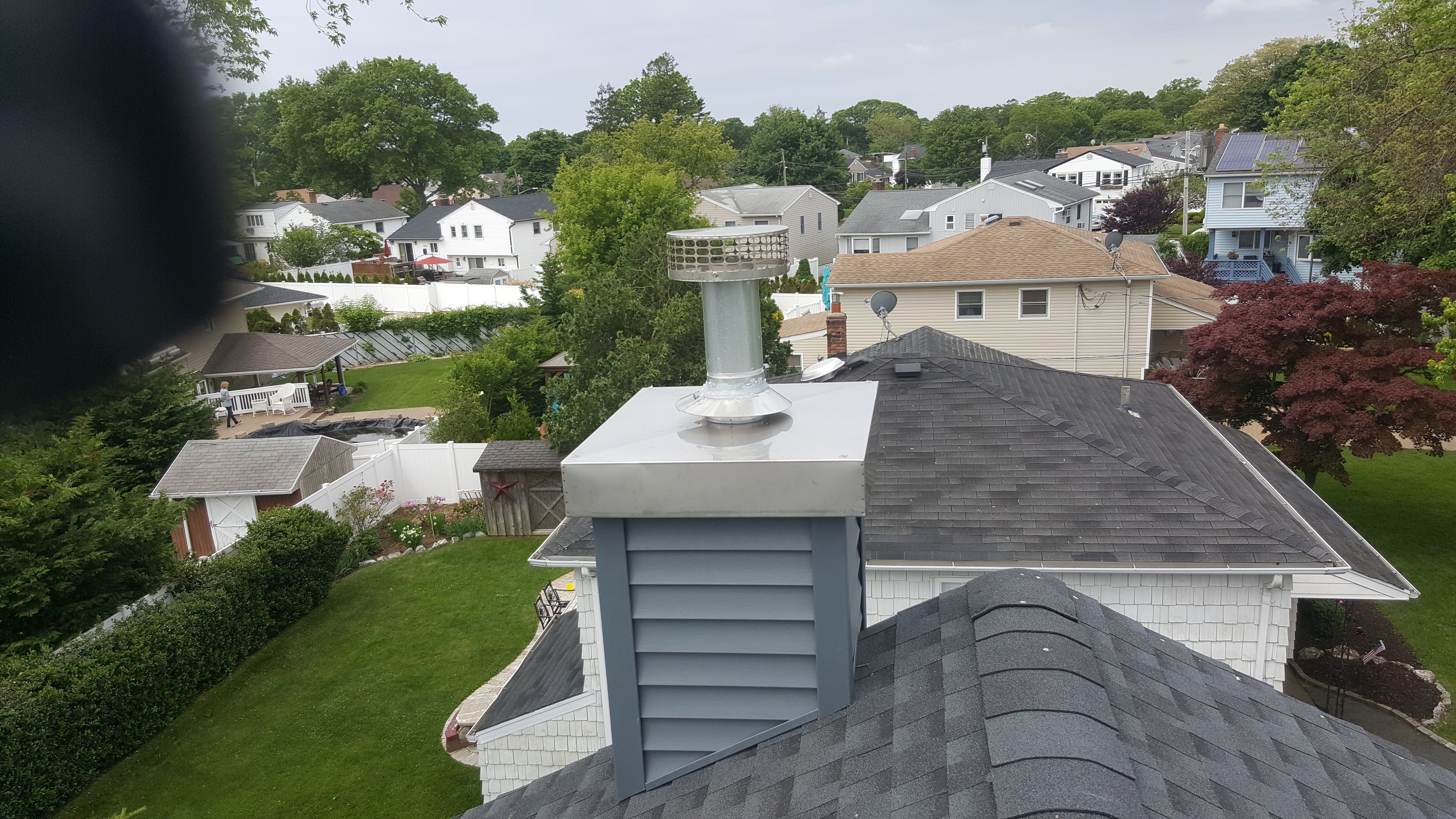Complete chimney crown rebuild and waterproofing in North Bellmore, New York